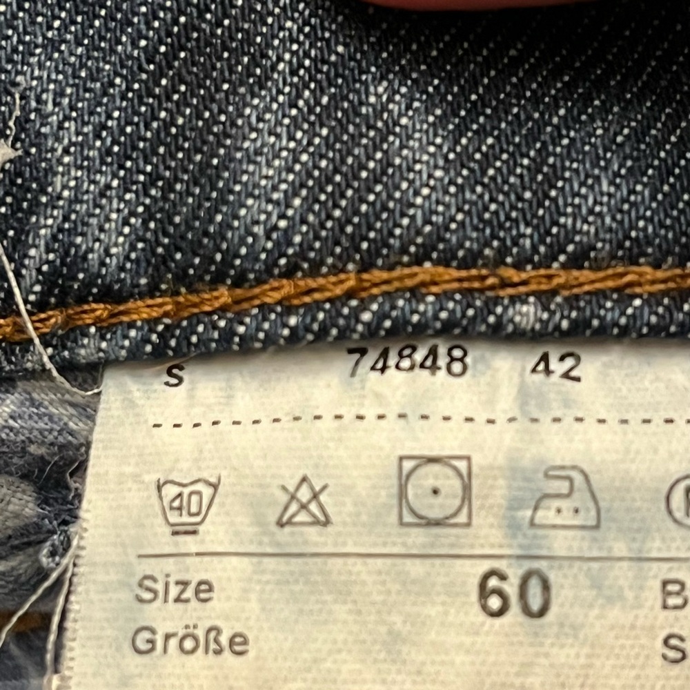 Hiltl ZE500 Blue Jeans Mens 42x28 Kid Contemporary‎ Fit Medium Wash Straight Leg - Picture 12 of 16